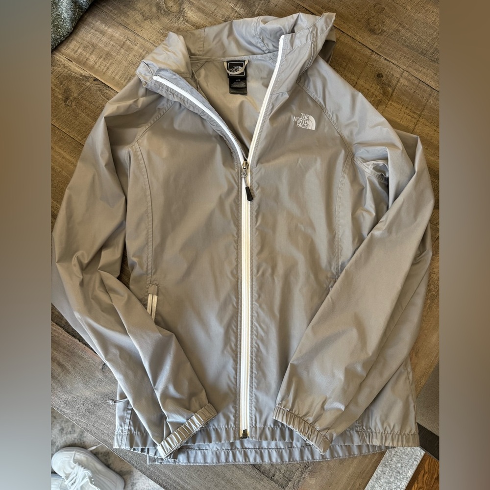 The North Face Light Gray Hooded Jacket